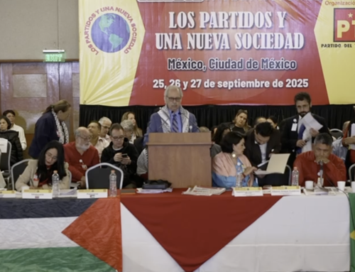 PAON President Mohammad Abd-Elsalam speech at Mexico Labor Party conference.
